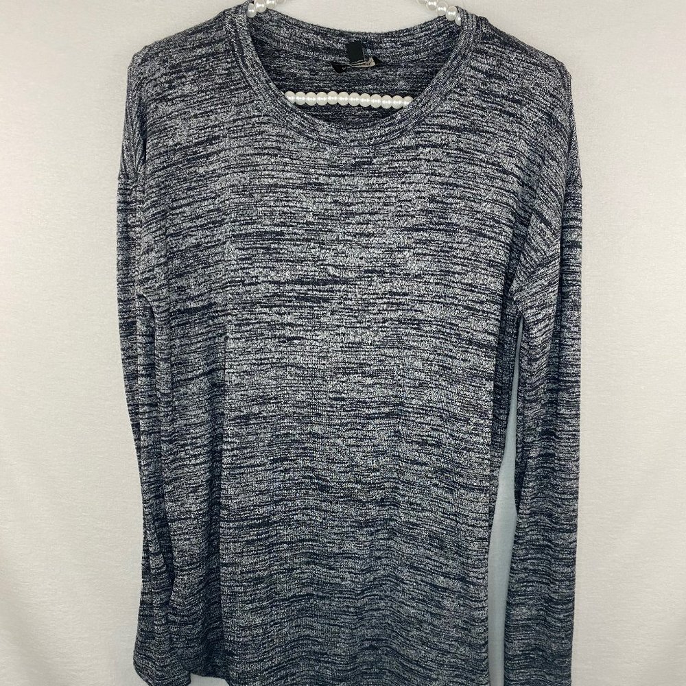 Banana Republic Knit Top Small Gray Long Sleeve